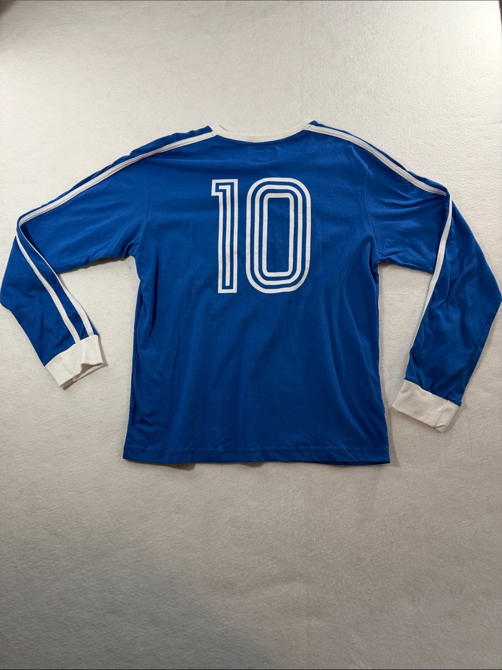 Lionel Messi Blue Long-Sleeve Athletic Tee with 78 Crest #10